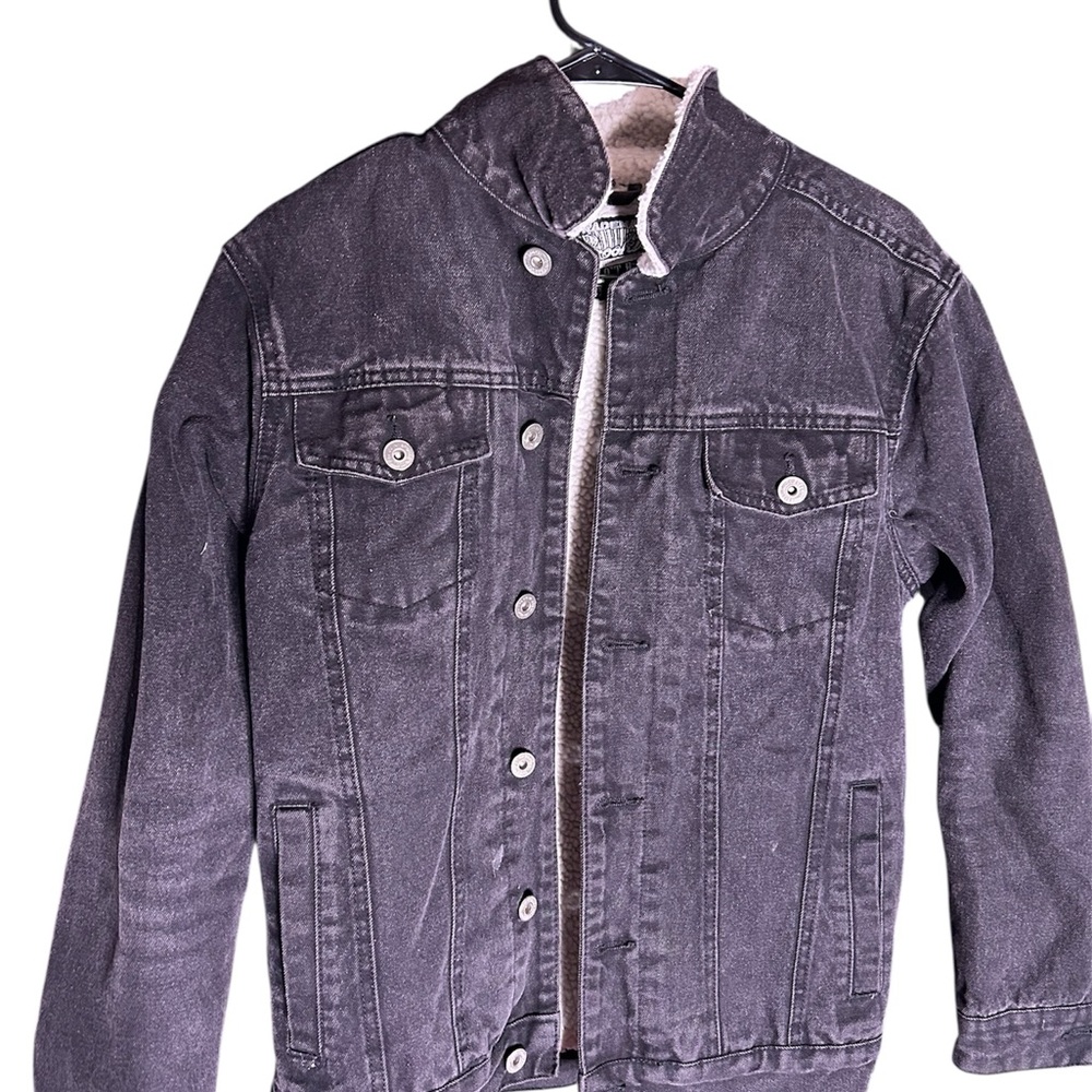 Brooklyn NYC Sherpa-Lined Denim Jacket - Black